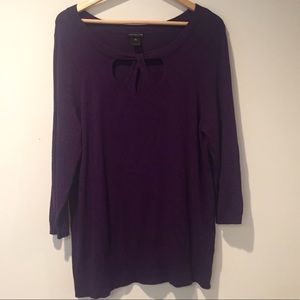 Ann Taylor long sleeves purple light sweater