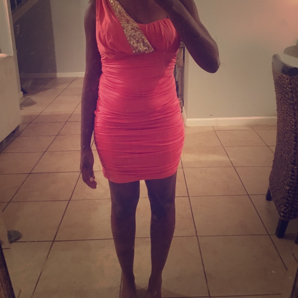 Coral XOXO Party Dress