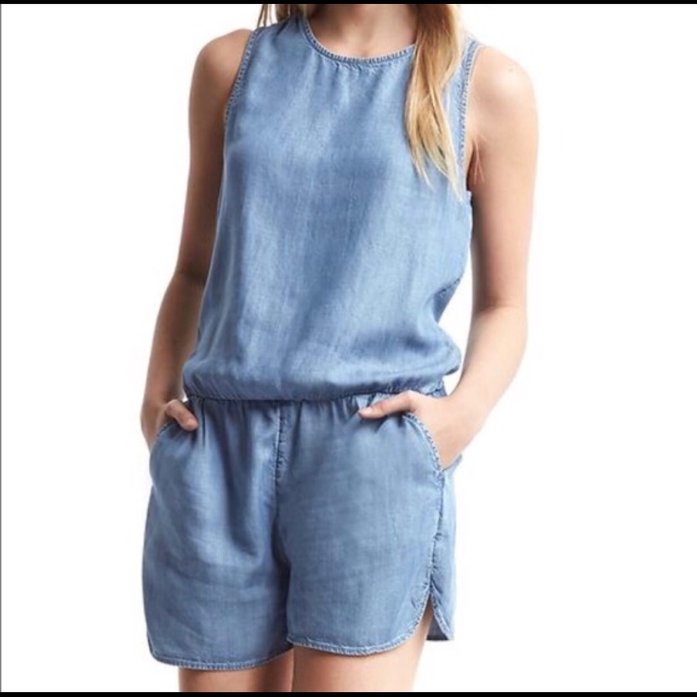 Gap Tencel Denim Romper Size Small