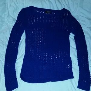 Blue knit sweater