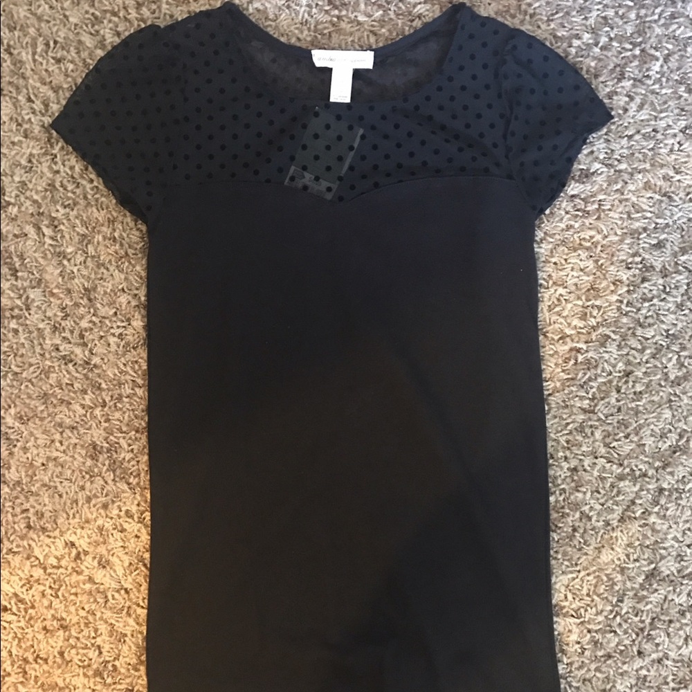 Basic Black Mesh Top