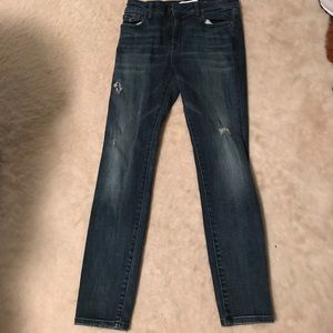 DL 1961 distressed ankle jeans