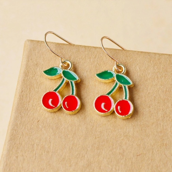 Fruit dangling drop earrings - Picture 2 of 7