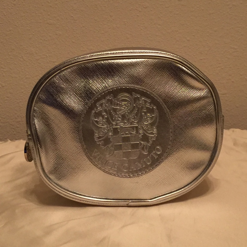 Vince Camuto: Silver Cosmetic Bag
