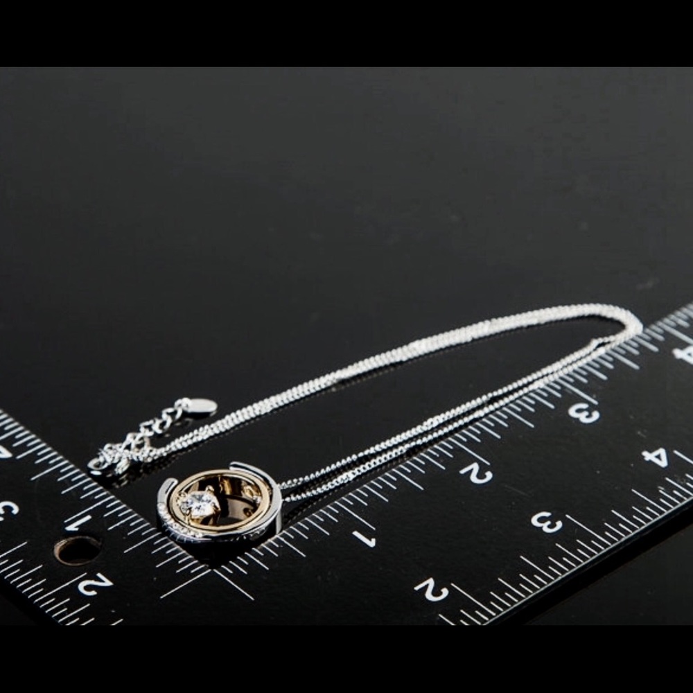Classic White Gold/goldAustrian Crystal Necklace - Picture 3 of 4