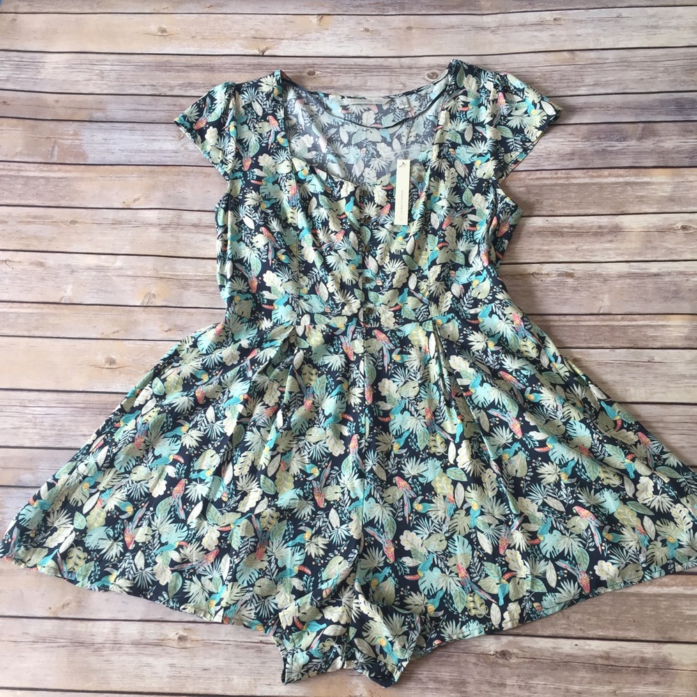 Lauren Conrad Button Front Romper Size 14 NWT $54