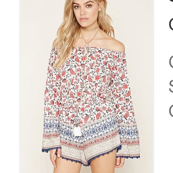 Forever 21 Other - Forever 21 Off the Shoulder Romper