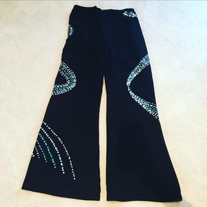 Fancy Black Caché Sequined Pants (size 10)