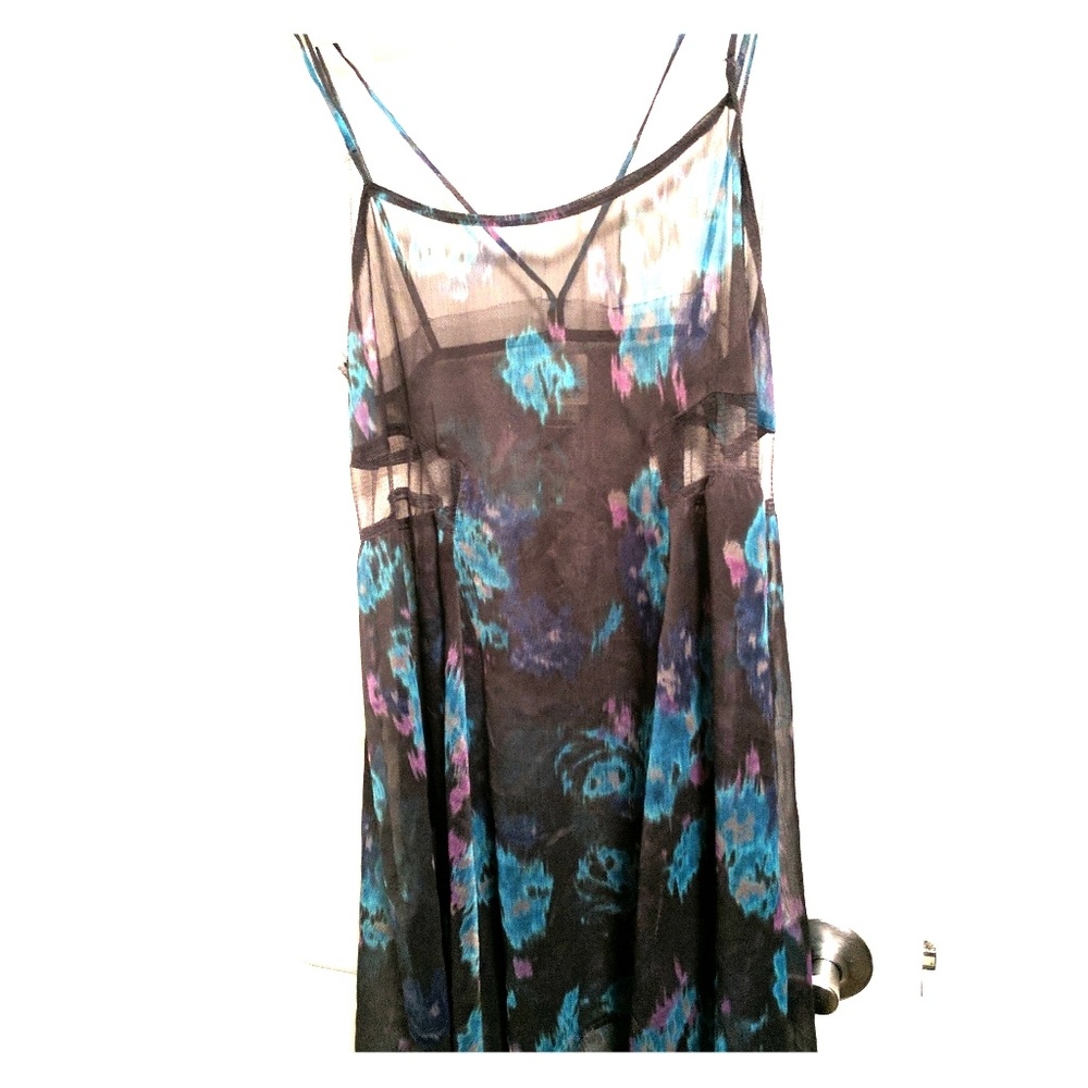 Free People sheer slip dress