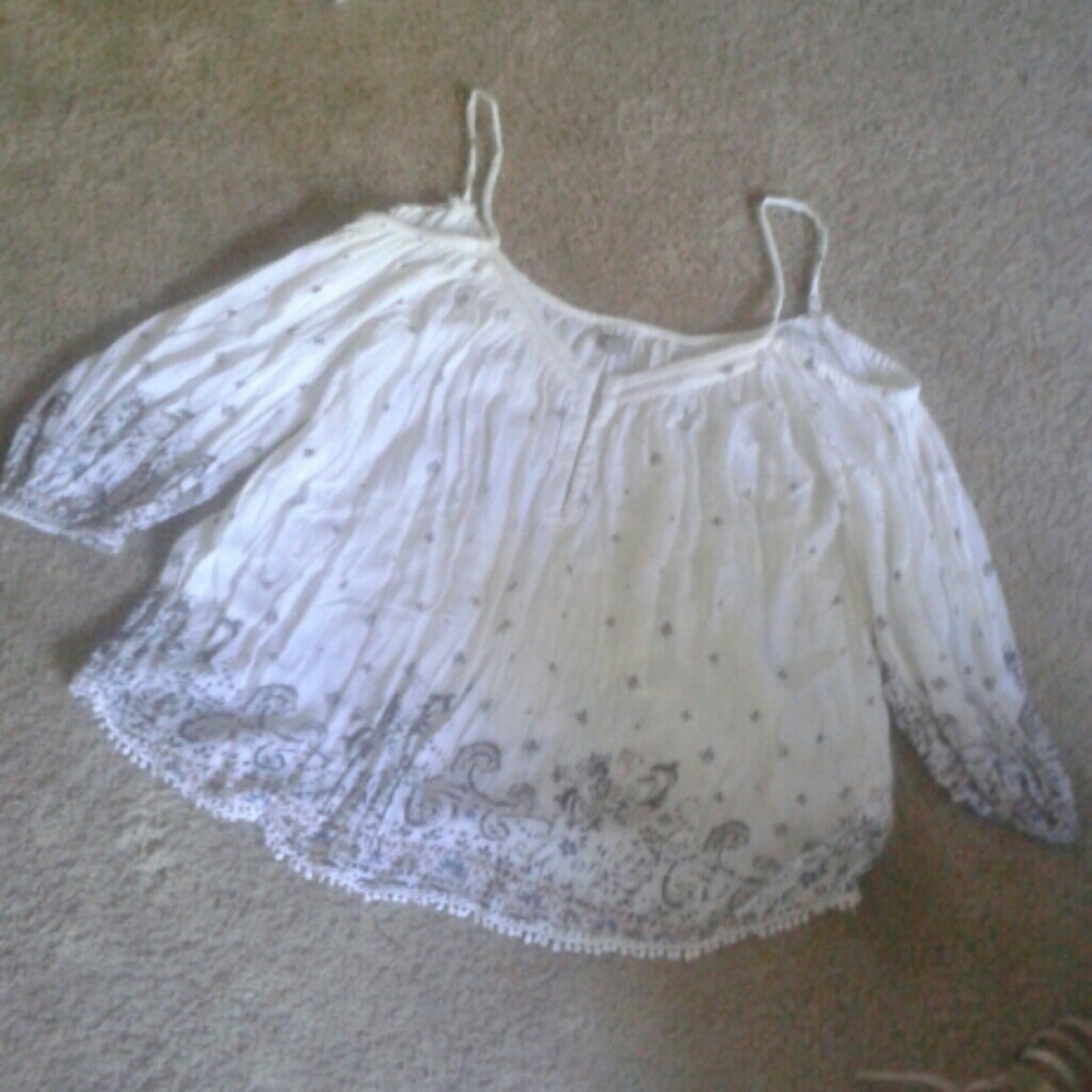 White peasant off the shoulder top