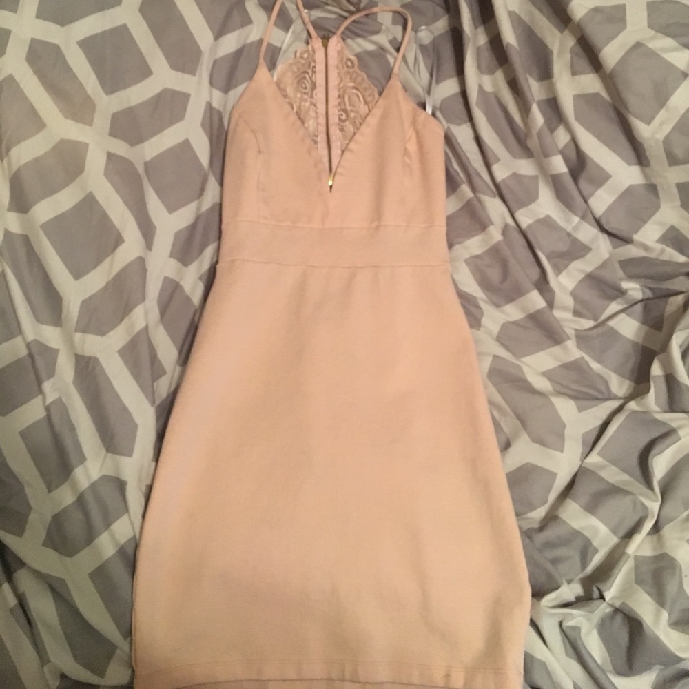 Pink lace dress