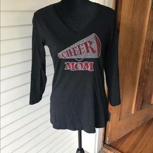 Cheer mom quarter sleeve Med