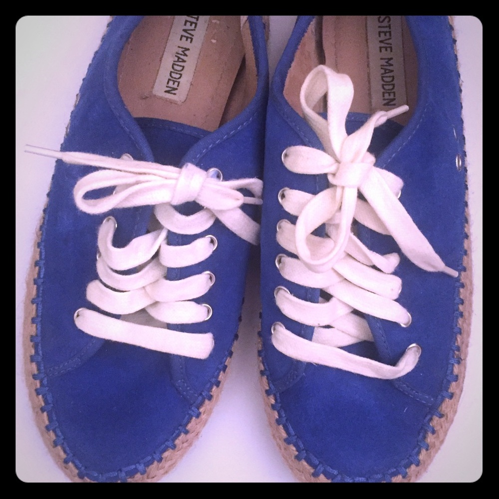 2 for $15 Steve Madden royal blue suede lace ups sz 7.5