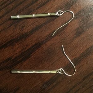 Silver 3 stone earrings