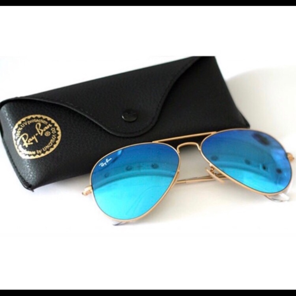Ray-ban Mirrored Blue Flash Aviators