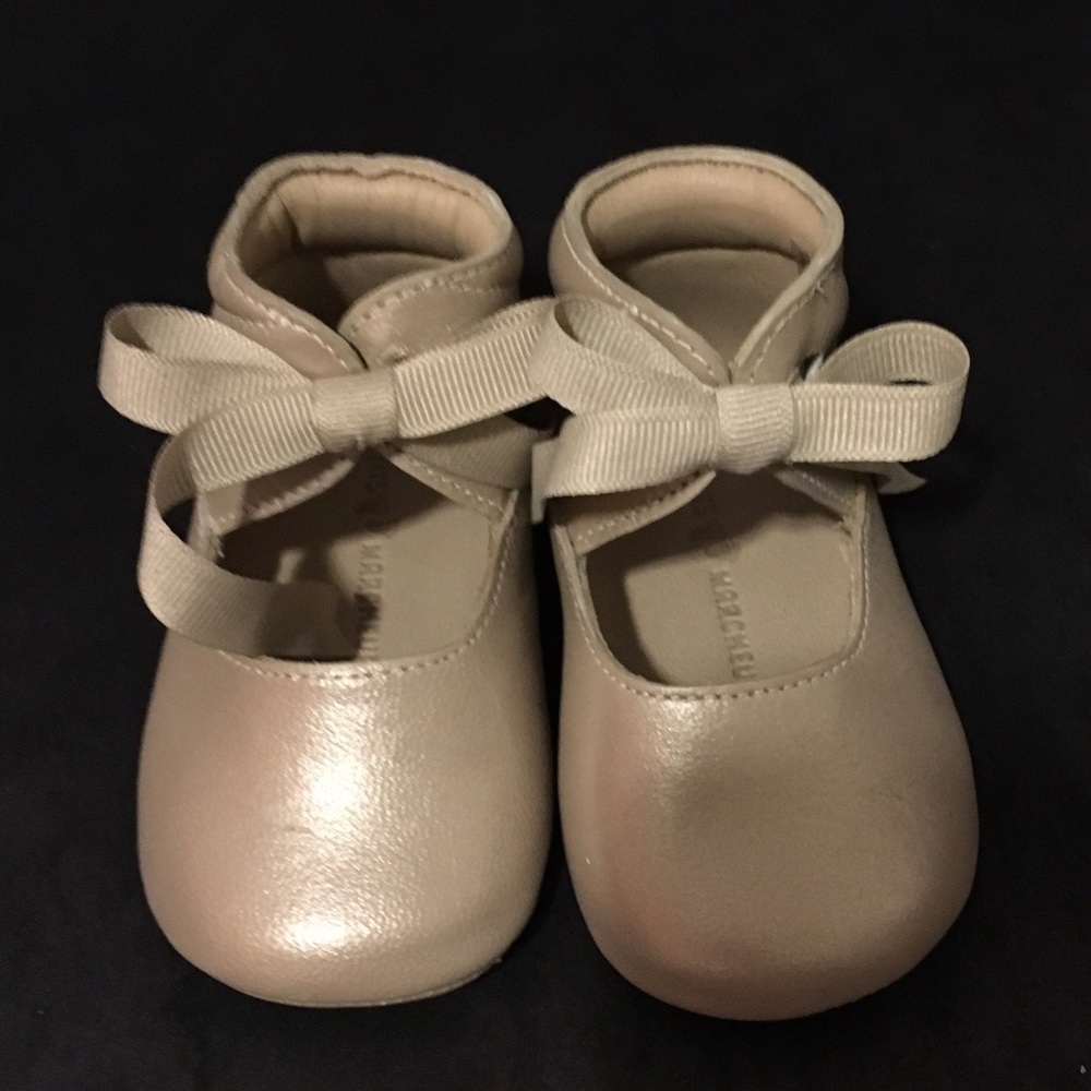 Baby girl gold ballet slippers