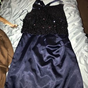 Navy blue sequin dress