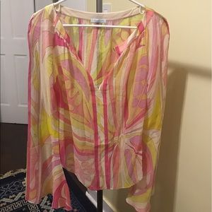 Transparent colorful blouse