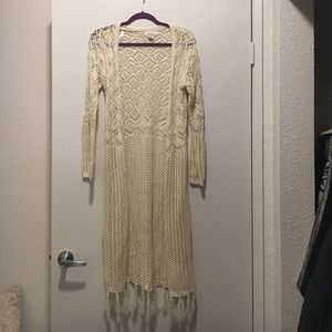 Knitted long cardigan