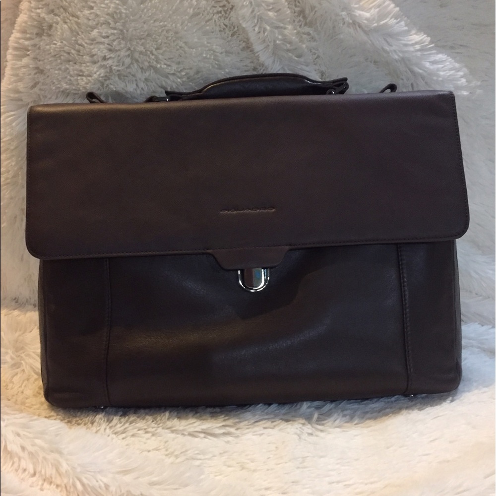 BRAND NEW -  Piquadro Brown Leather Briefcase