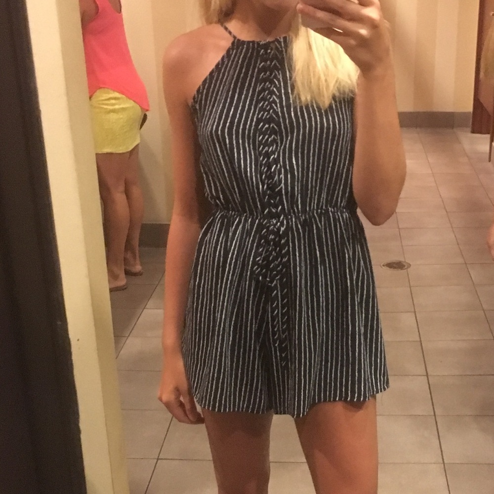 Black and white romper