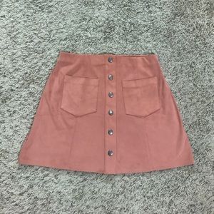 Dusty Pink Polyester Skirt