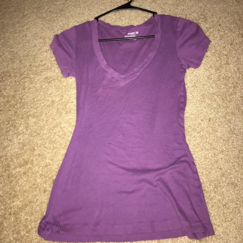 Short sleeve purple shirt
