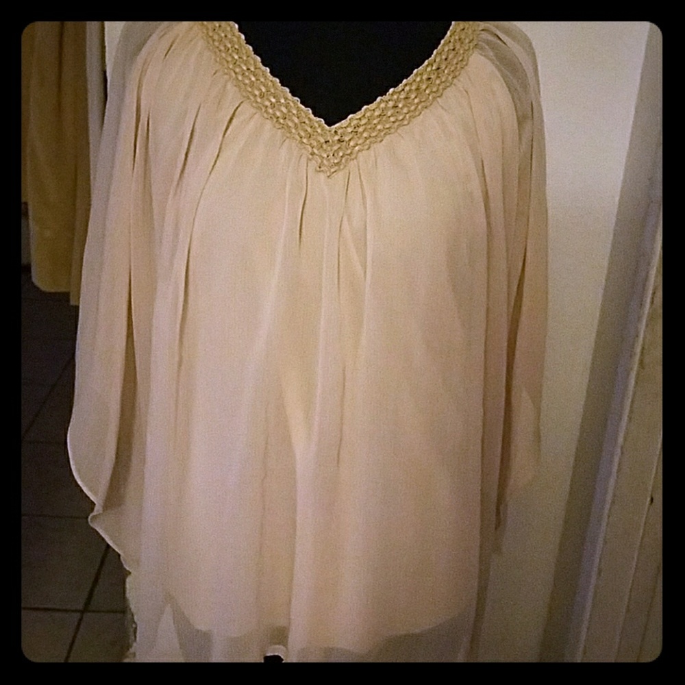 Loose Rose & Olive Blouse