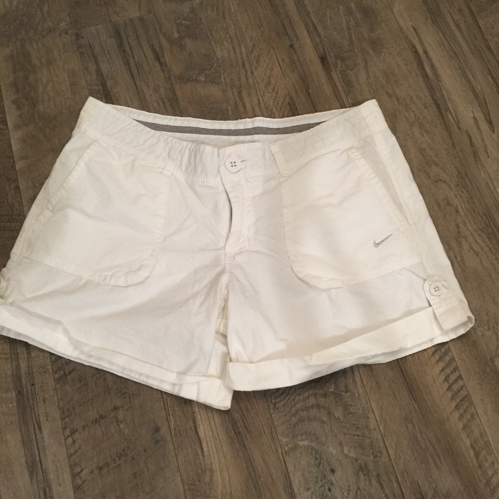 White cotton Nike shorts