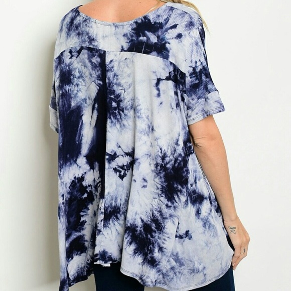 LAST ONE! BOHO shark bite tie dye tunic! - Picture 3 of 6