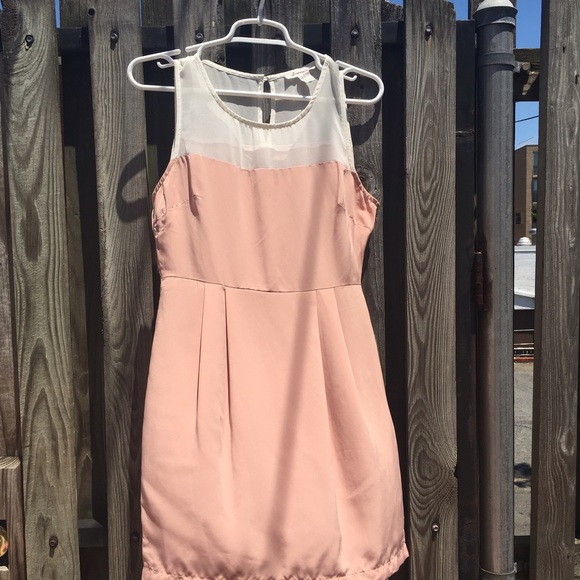Classy forever 21 rose pink dress and cream top - Picture 2 of 3