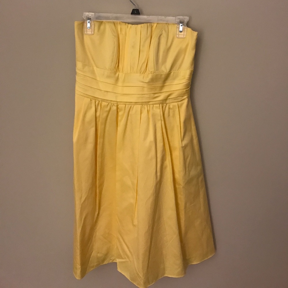 Strapless Yellow Dress