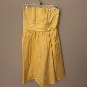 Strapless Yellow Dress
