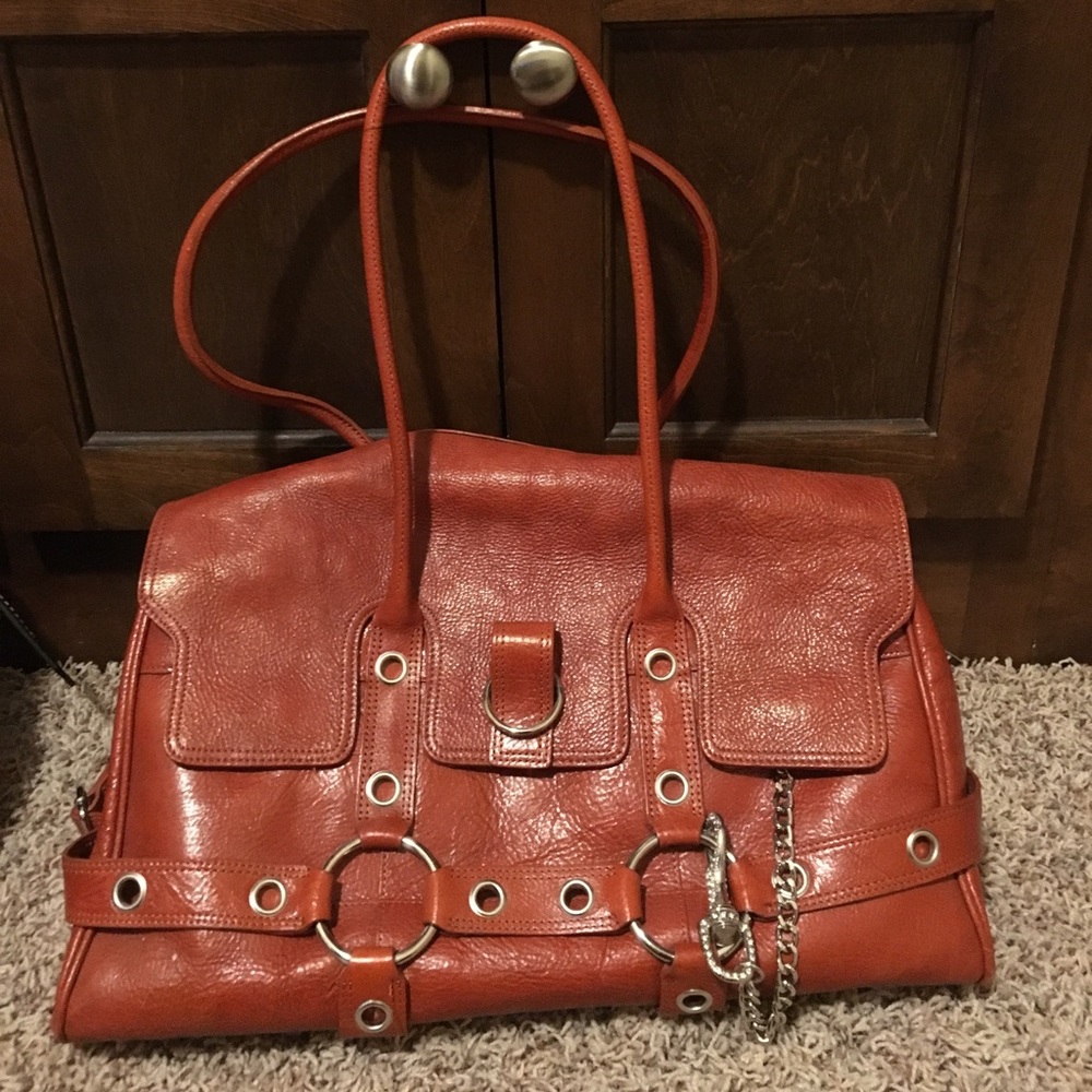 Italian leather orange purse
