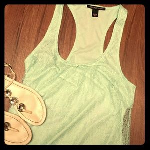 Victoria Secret lace maxi dress green, medium nwot