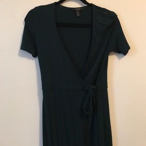 Blue wrap dress
