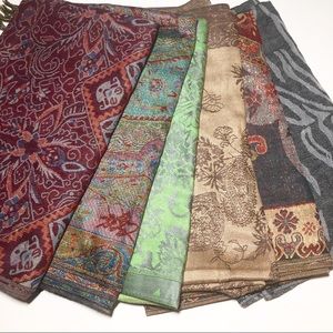 Six Pashmina Scarves