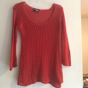 Wooden Ships Sweater Dark Coral