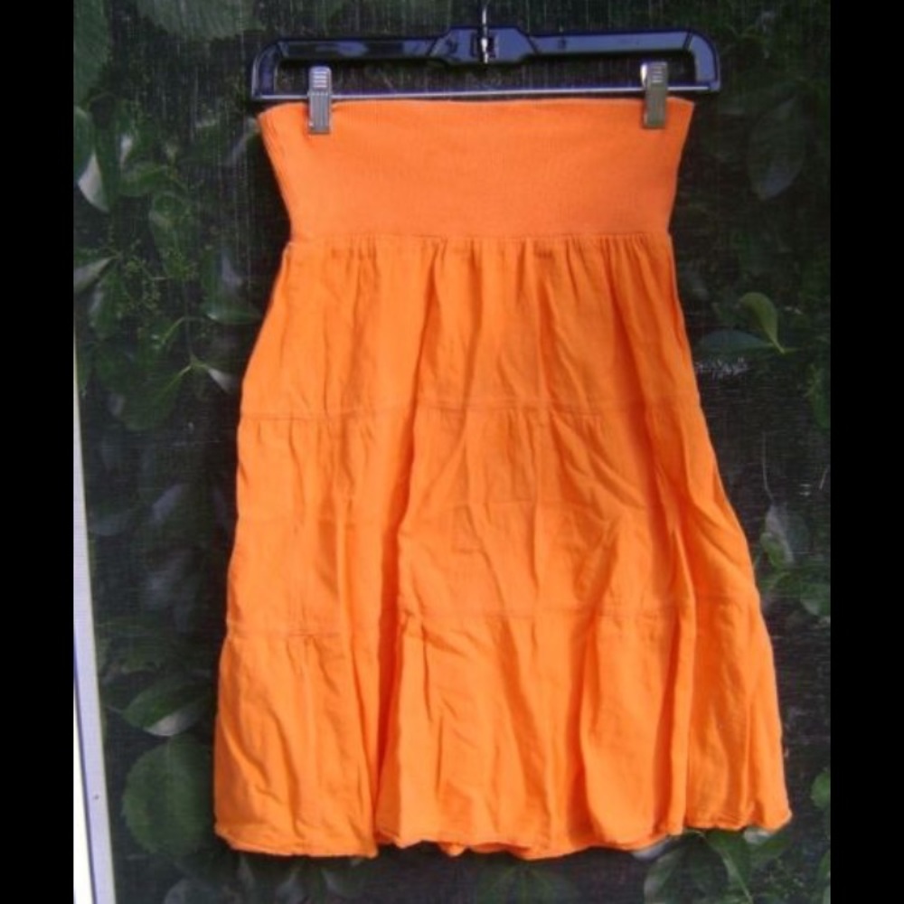Women's Orange knee Length Skirt s