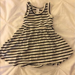 American Apparel black & white striped dress 3-6