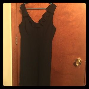 Sexy ruffled little black dress, size 16