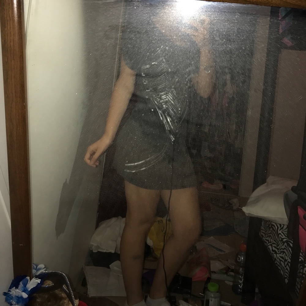 Gray mini dress