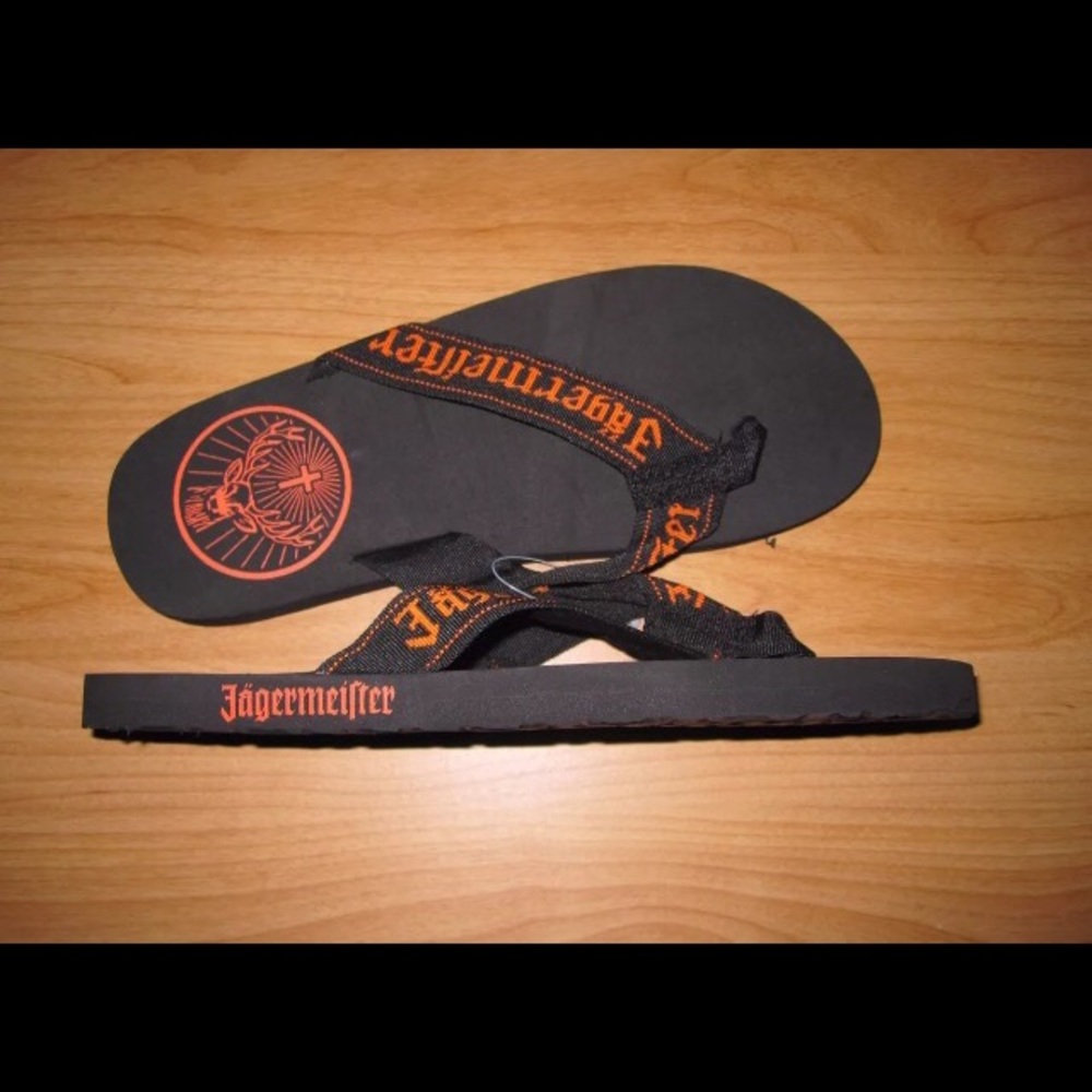 Jagermeister Jager Black Thong Flip Flops Unisex