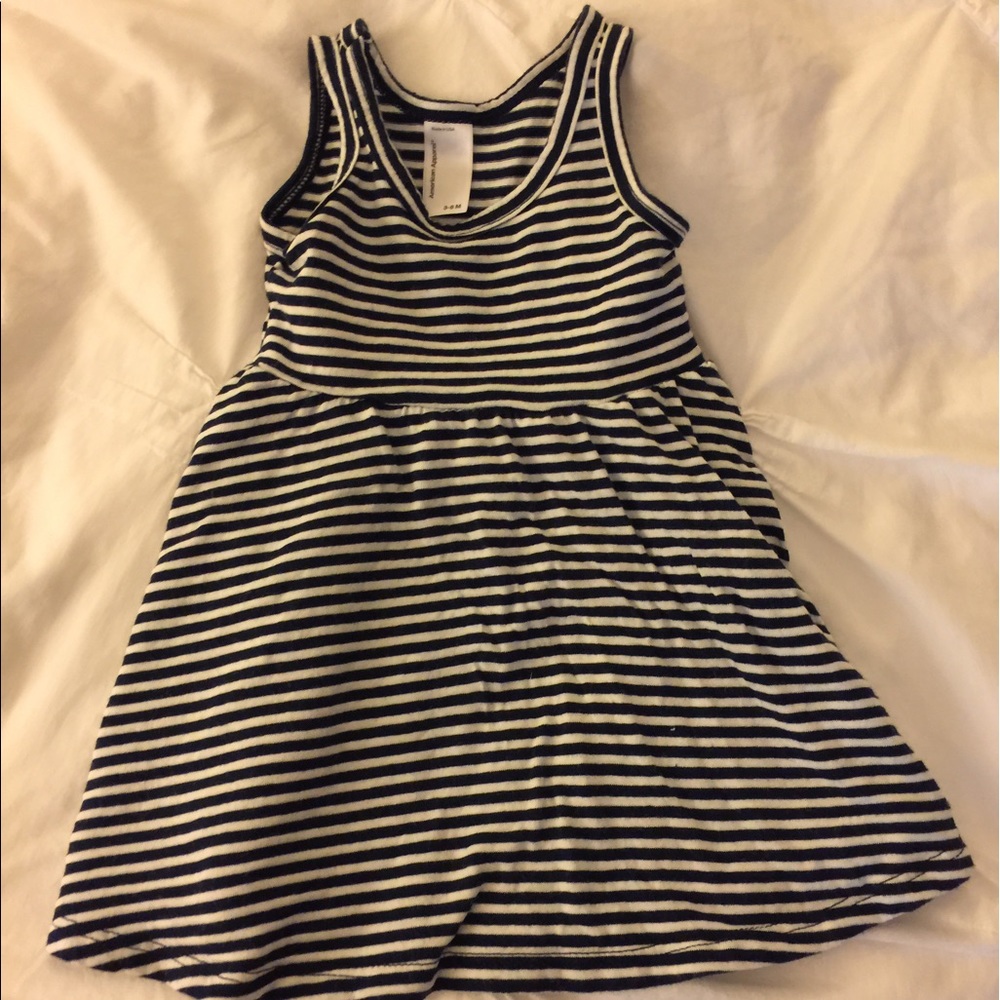 American Apparel Navy & White Striped Dress