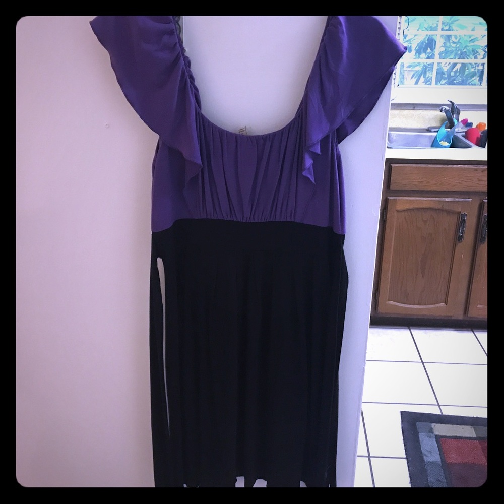 Purple and black dress