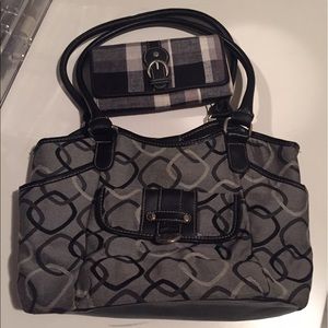 Grey and Black Purse + Wallet bundle