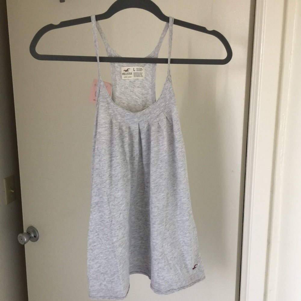 Hollister Grey Racer Back Tank Top