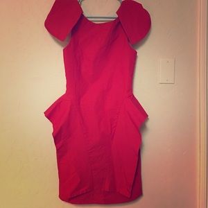 Sexy Red Date Night Dress backless