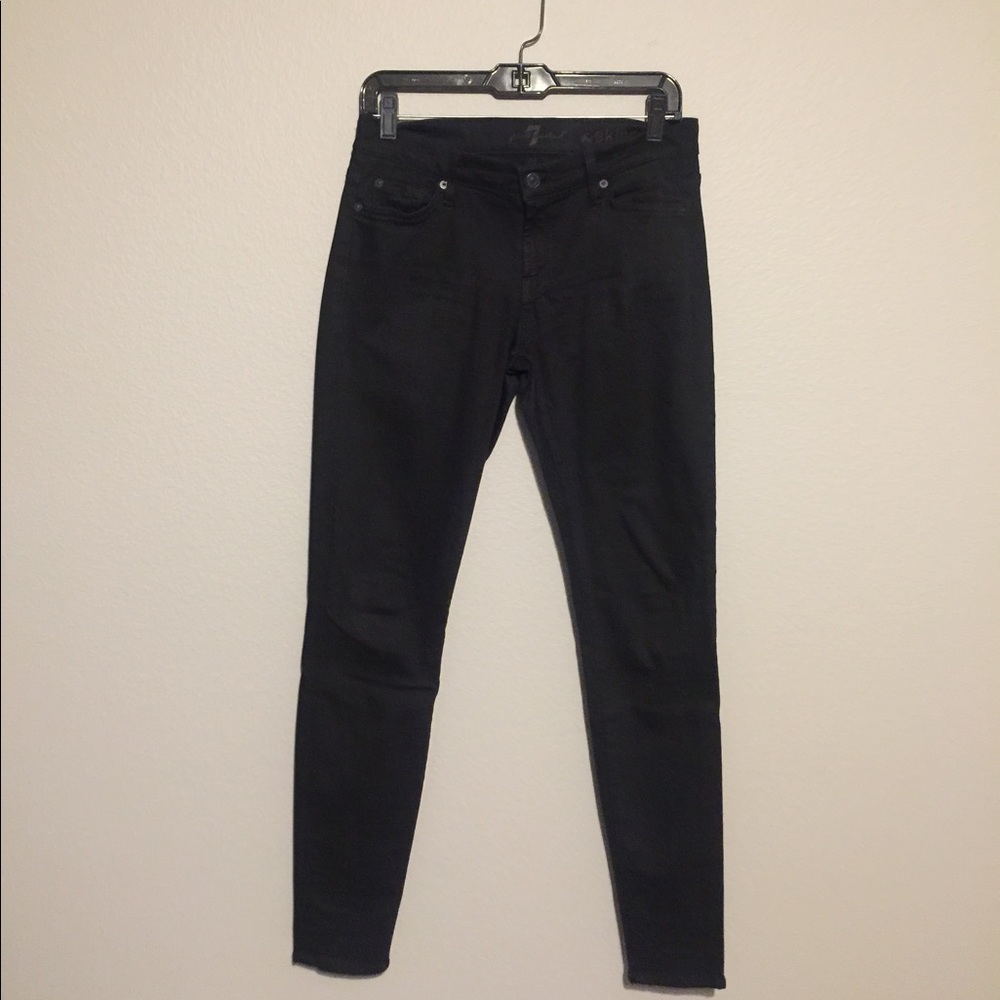 7 For All mankind "the skinny" black skinny jean