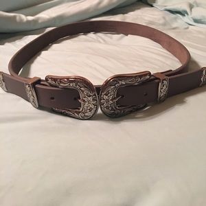 Brand new B low the belt double buckle belt